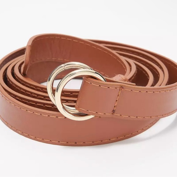 J Jason Wu Double Wrap Faux Leather Belt Color Brown Size XXXS / XXS A458202 NWT - Picture 4 of 6